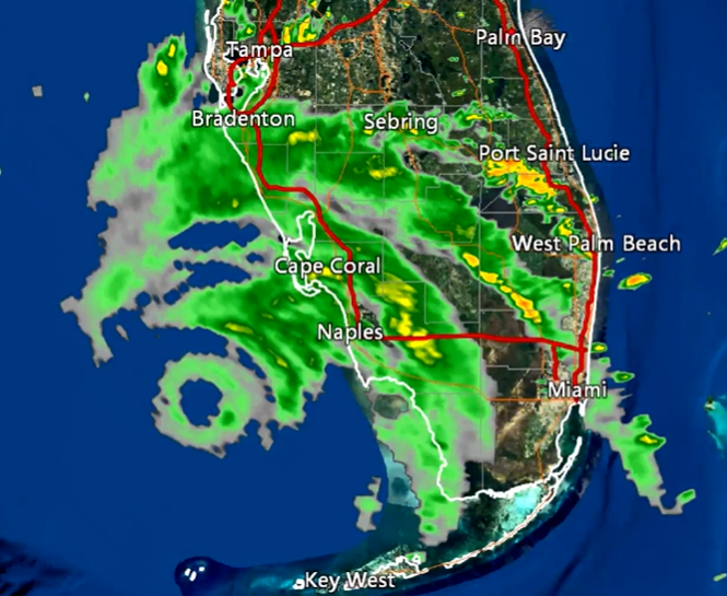 Sample of weather report in Florida